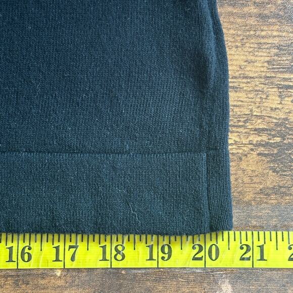 J Crew Teddie Sweater Large Black Wool Cotton Preppy Minimalist Academia EUC - Picture 6 of 8